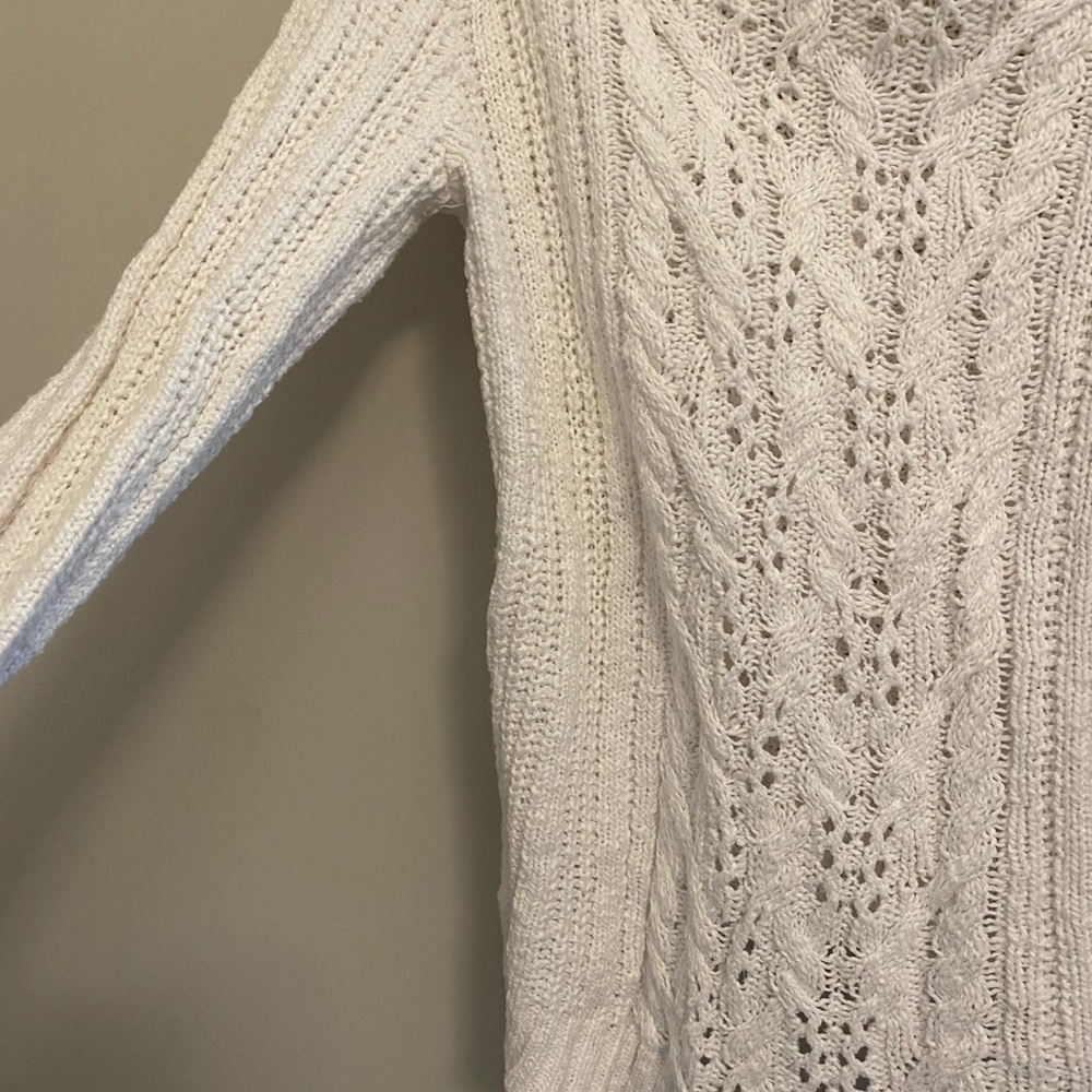 white sweater